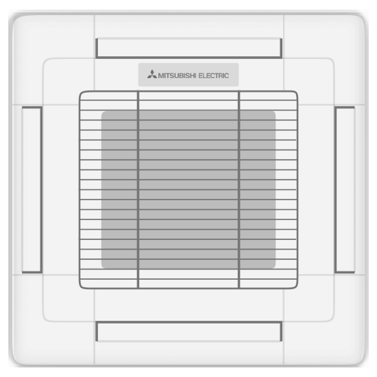 Mitsubishi ceiling cassette / suspended indoor unit.