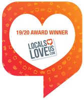 Locals Love Us award logo.