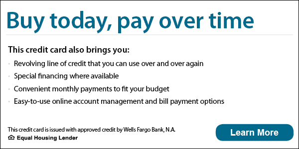 Learn more about Wells Fargo buy now pay later credit card.