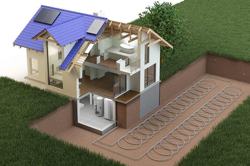 3D Model of a home's geothermal system.