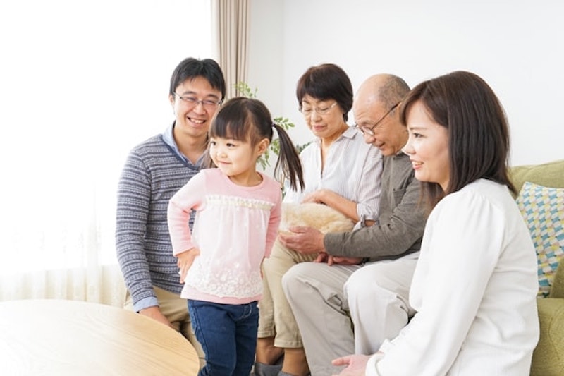 Three-generation family enjoying a warm home in Waco