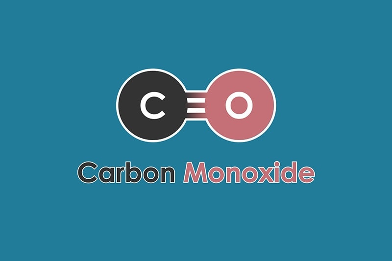 Carbon Monoxide (CO) logo to represent video information about what it is and safety issues.