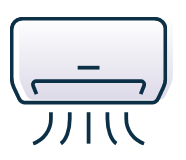 Ductless system services icon for zoned comfort and mini split solutions.