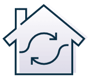 Home insulation services icon to boost efficiency and comfort year-round.